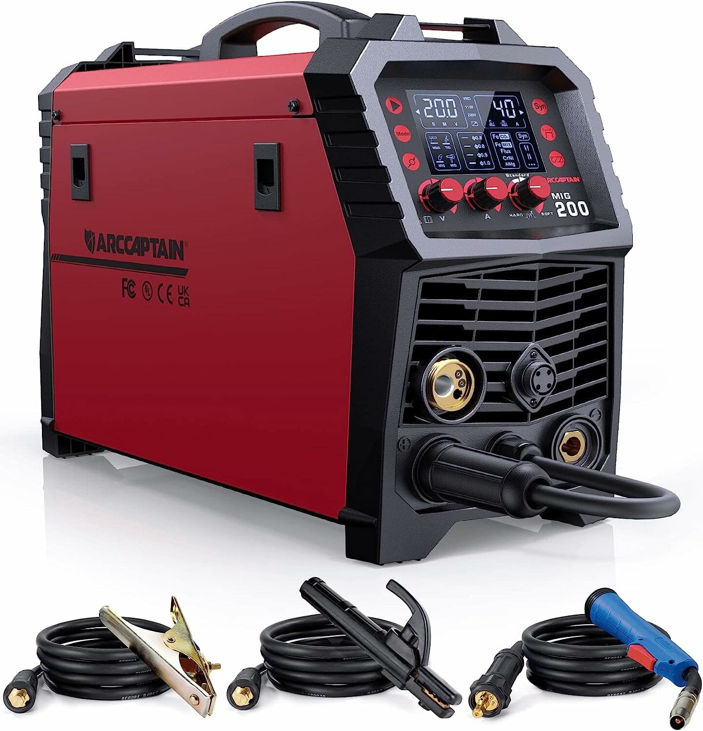 ARCCAPTAIN MIG Welder, 200Amp 6 in 1 MIG/Stick/Lift